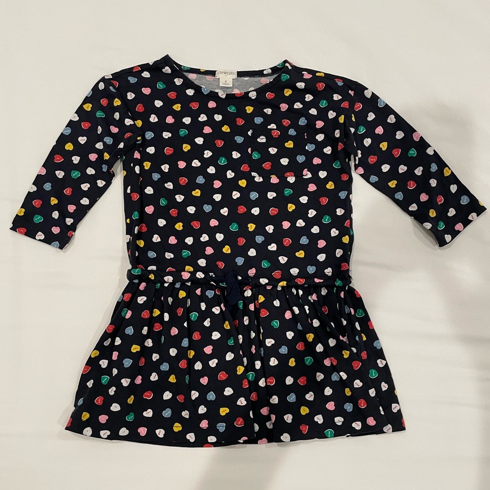Crewcuts Girls candy heart dress Size 5